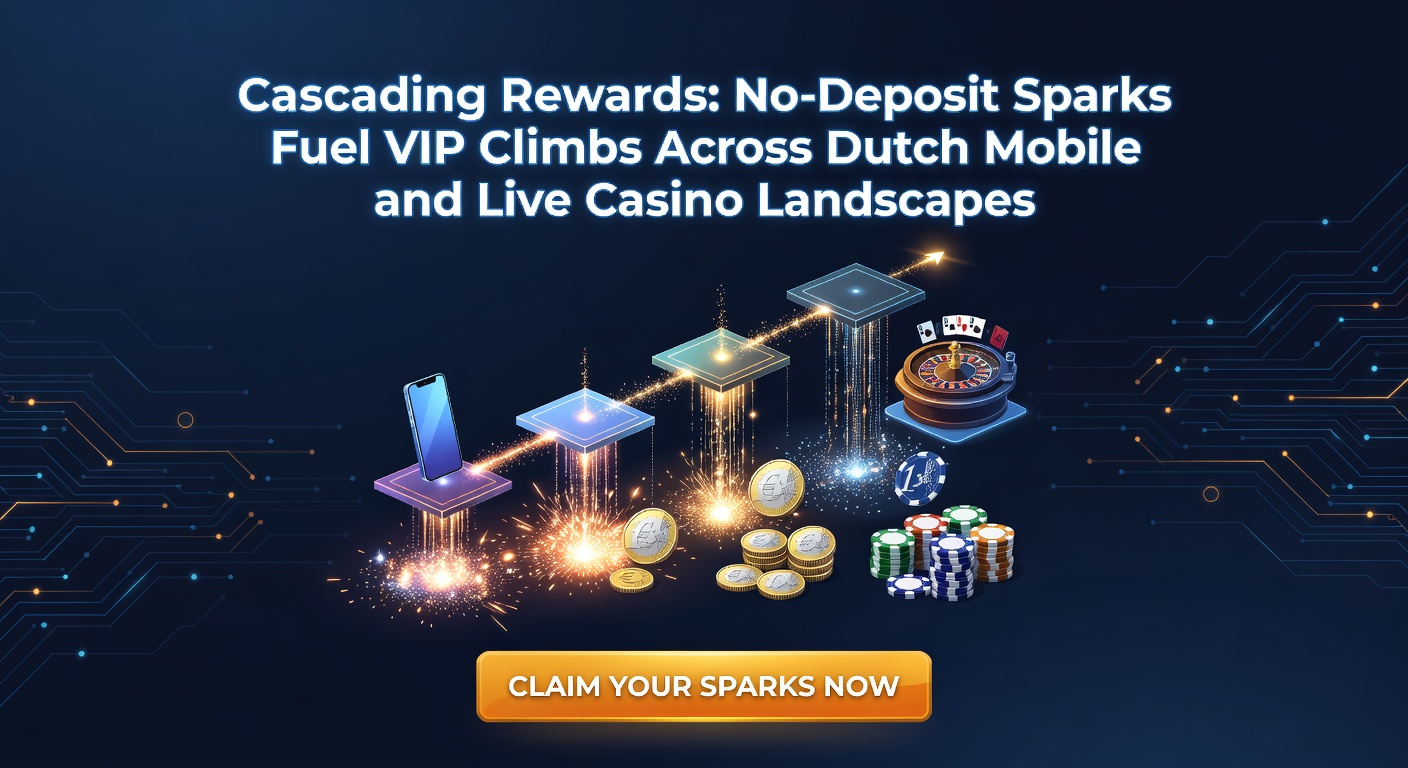 Grafiek met opwaartse curve van VIP-progressie vanuit no-deposit bonussen in Nederlandse live casino setting, inclusief mobiele icons en reward icons