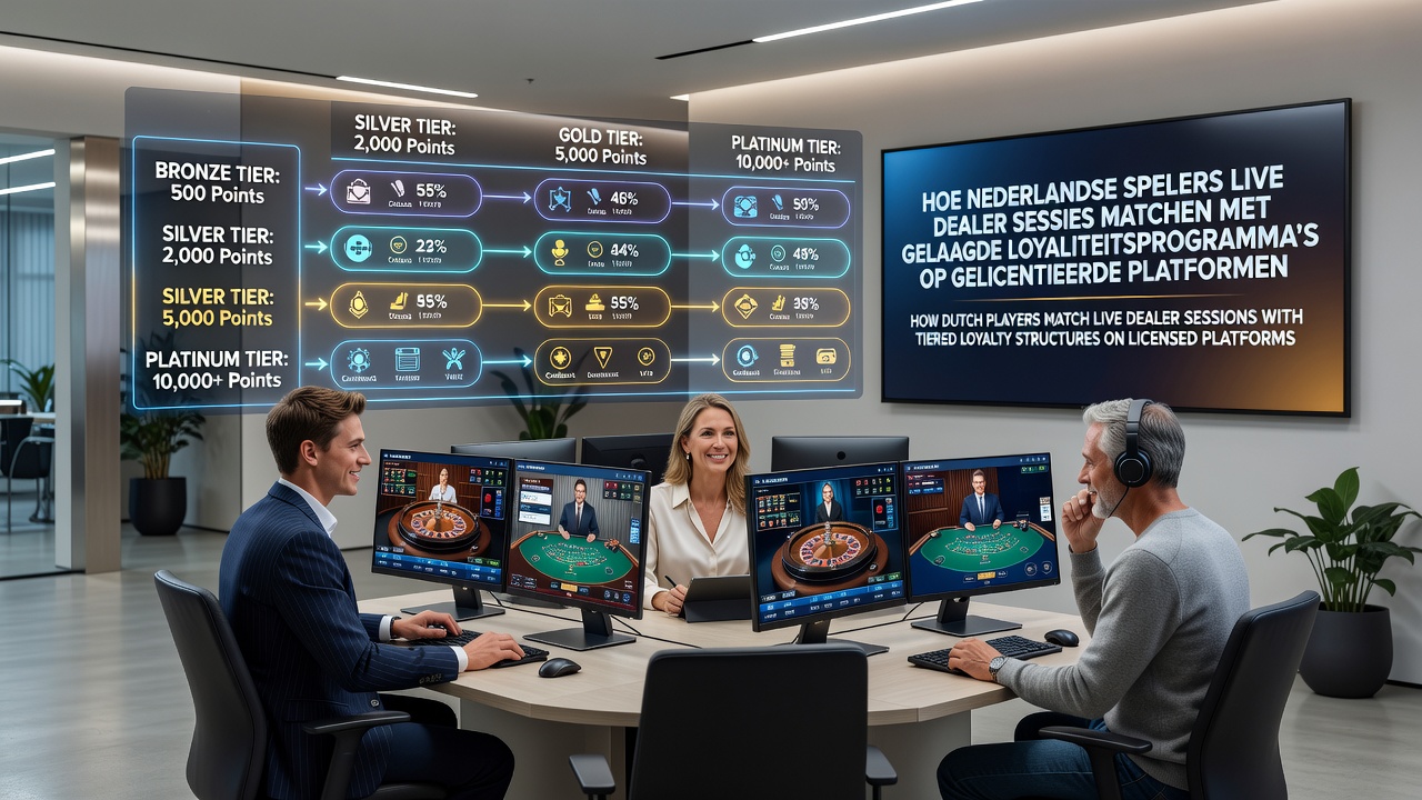 Overzicht van loyaliteitsniveaus en live dealer integratie op Nederlandse casino platforms