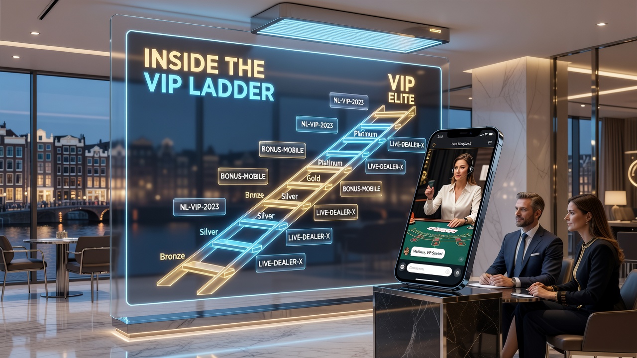 Mobiele live dealer interface met VIP bonus code voordelen en exclusieve tafels
