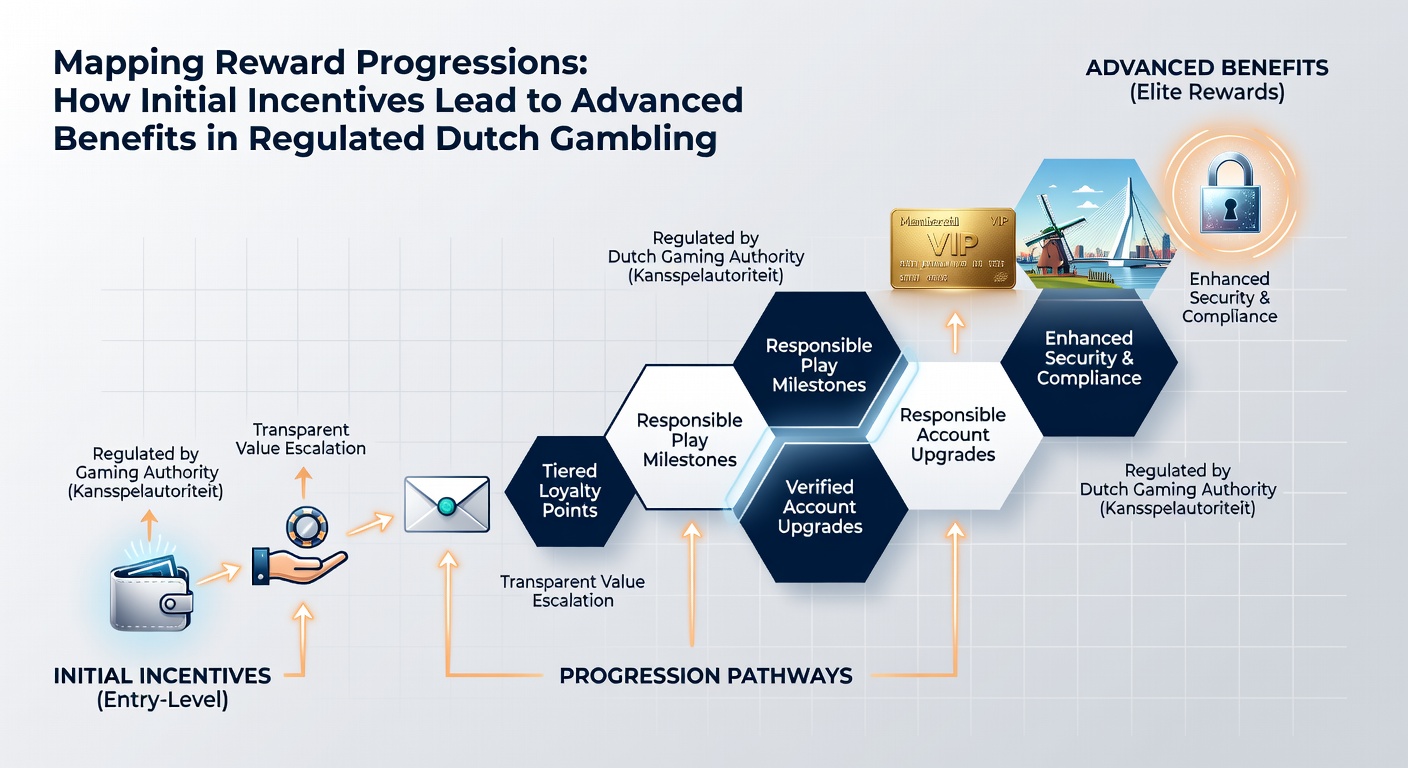 Grafiek die de progressie van basisbonussen naar geavanceerde VIP-voordelen illustreert