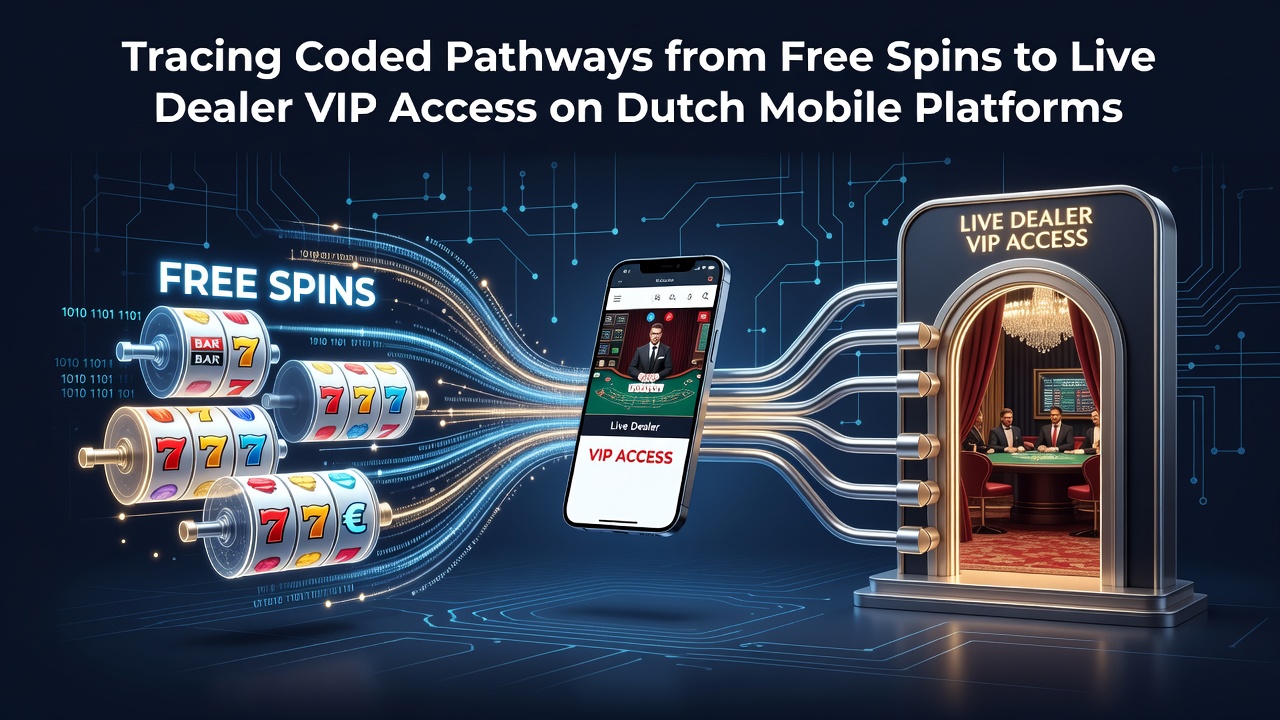 Mobiele app interface met gratis spins en VIP voortgang op Nederlandse gokplatforms
