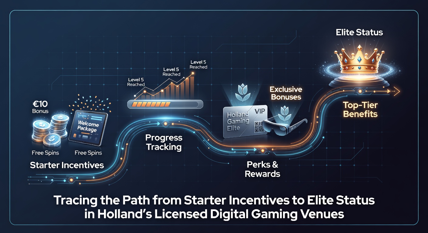 Spelers starten met basisbonussen en bouwen door naar VIP-niveaus in Nederlandse online casino's met licentie